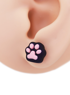 Shinma猫爪狗爪钛钢耳钉甜辣软萌