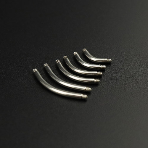 Shinma1.6MM/1.2MM 弯杆 杆子备用杆肚脐钉眉钉穿刺饰品配件 - 图1