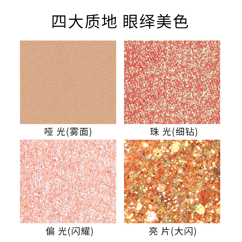 健美创研旗舰店ins超火 眼影盘珠光防水闪粉哑光大地色平价网红学生套装小盘便捷3