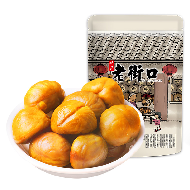 【老街口-板栗仁100g】休闲零食品坚果干果新鲜熟制甘栗子仁特产-图3