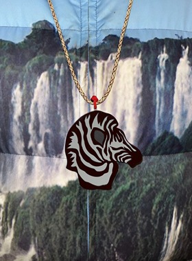 绿场小众设计斑马长项链