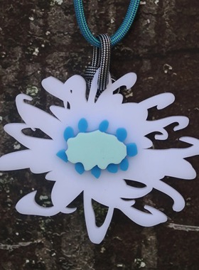 绿场ODDGREEN 彩菊项链 小众设计亚克力长项链 长度可调节 街头