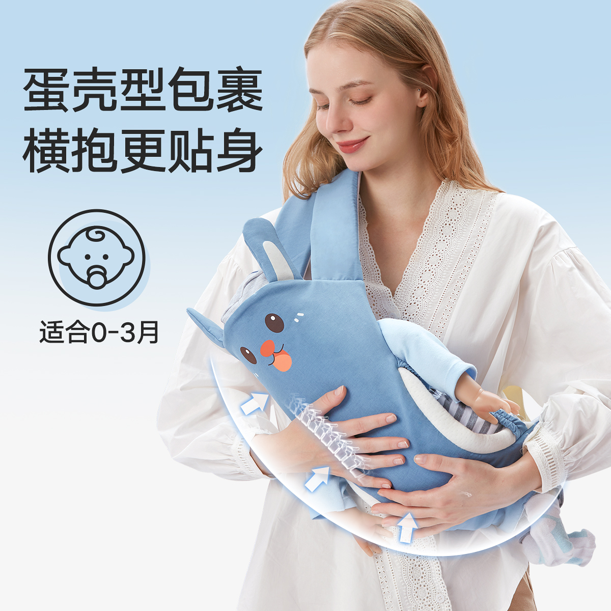背带婴儿前后抱式两用外出简易宝宝新生小月龄竖抱带背娃神器解放