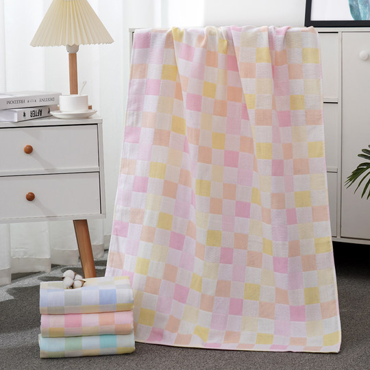 纯棉纱布浴巾夏季家用成人薄款旅游裹巾儿童洗澡冲凉全棉大毛巾