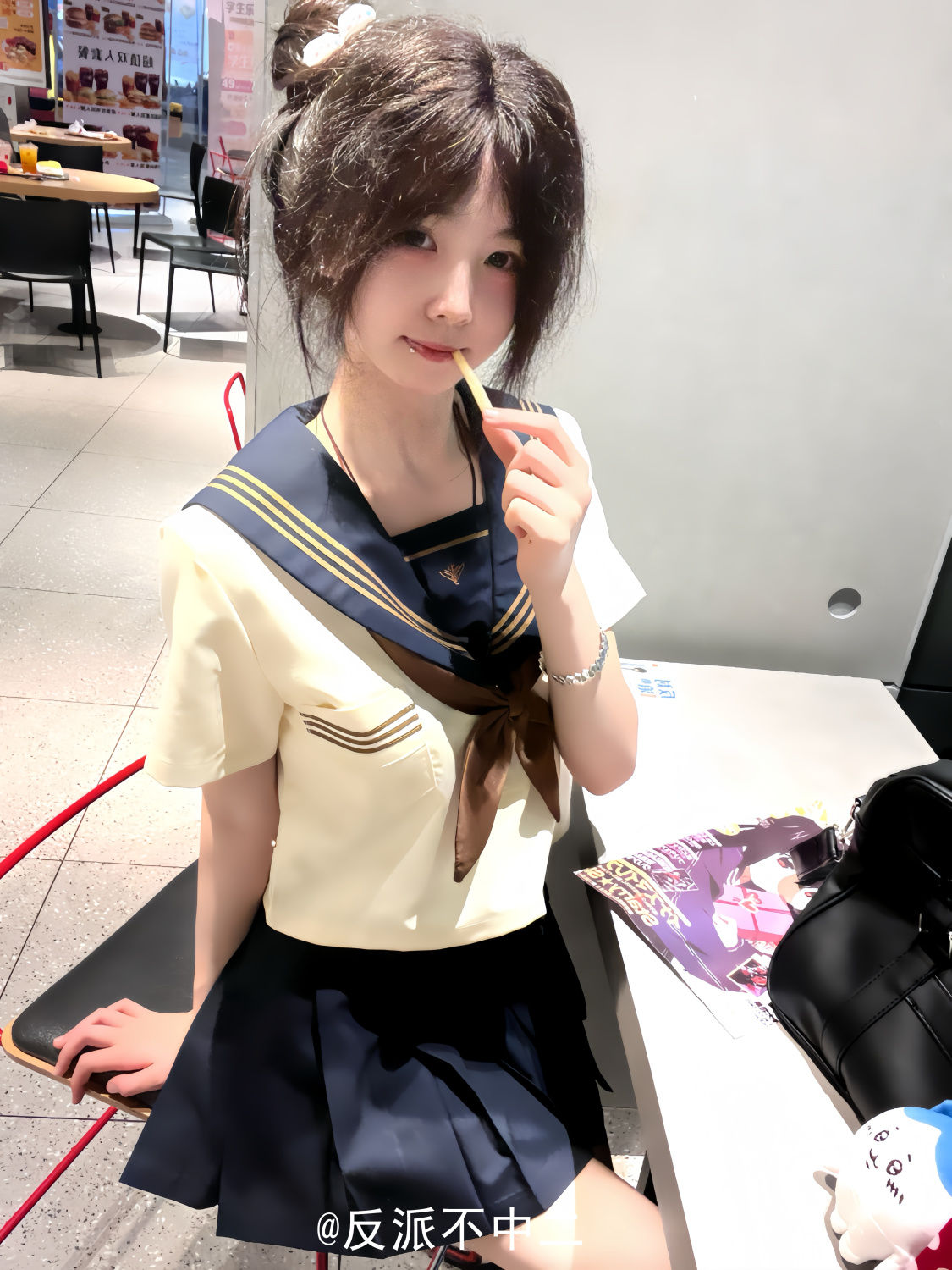 【反派不中二】正版日系JK制服水手服原创基础款中间服绀色三本-图0