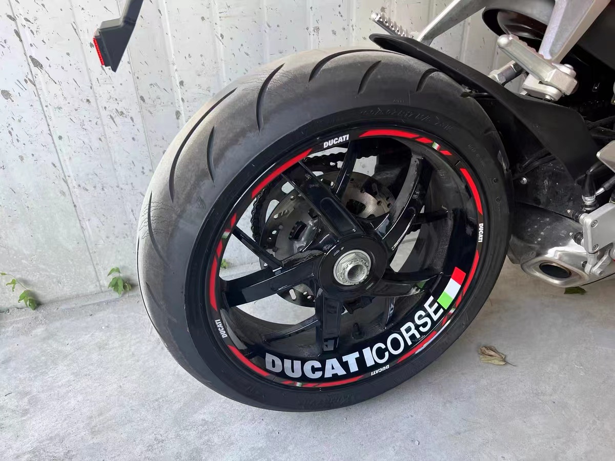 杜卡迪轮毂贴DUCATI821 795 796骇道客848 959 1199改装防水贴纸 - 图2