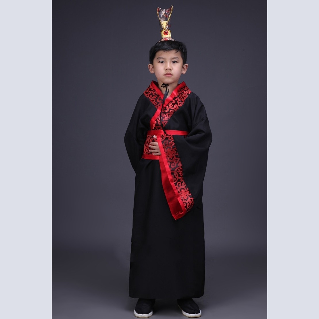 儿童古装汉服课本剧西门豹治邺服装秦汉皇帝秦王楚王元旦演出服饰,淘宝优惠券,粉丝福利购,淘宝优惠卷