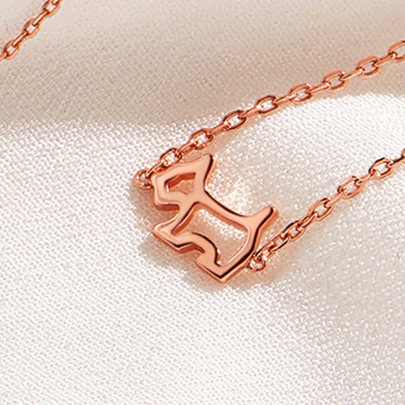 agatha瑷嘉莎镂空小狗轻奢简约项链 agatha项链