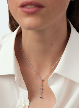 BELOVED系列幸运四叶花项链法式