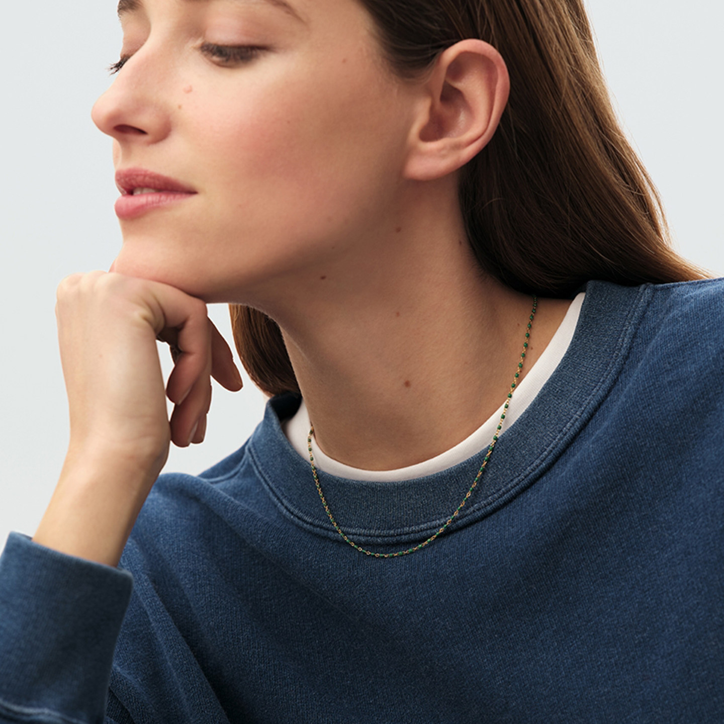 AGATHA/瑷嘉莎个性化定制系列小珠珠法式项链锁骨链轻奢圣诞礼物