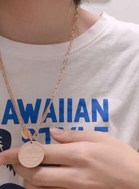 饰品项链吊坠百搭玫瑰金