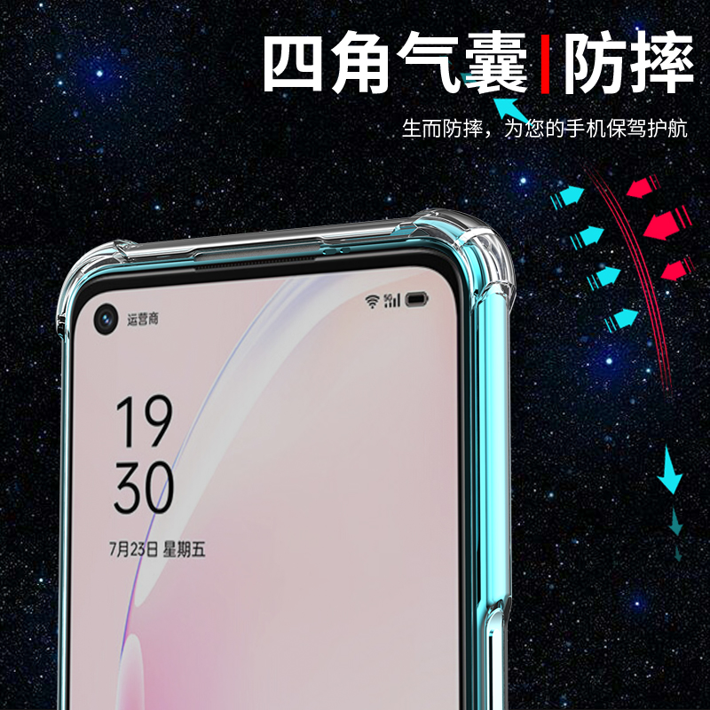 oppoa93s手机壳透明OPPO A93镜头全包A97气囊a96全包边A93S保护套5G防摔A95硅胶软壳男女网红潮简约外壳创意 - 图2