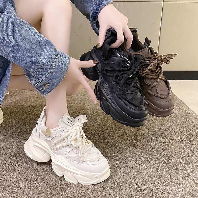 内增高老爹鞋女男款小个子超厚底松糕鞋10CM9休闲运动鞋大码41-43 - 图1