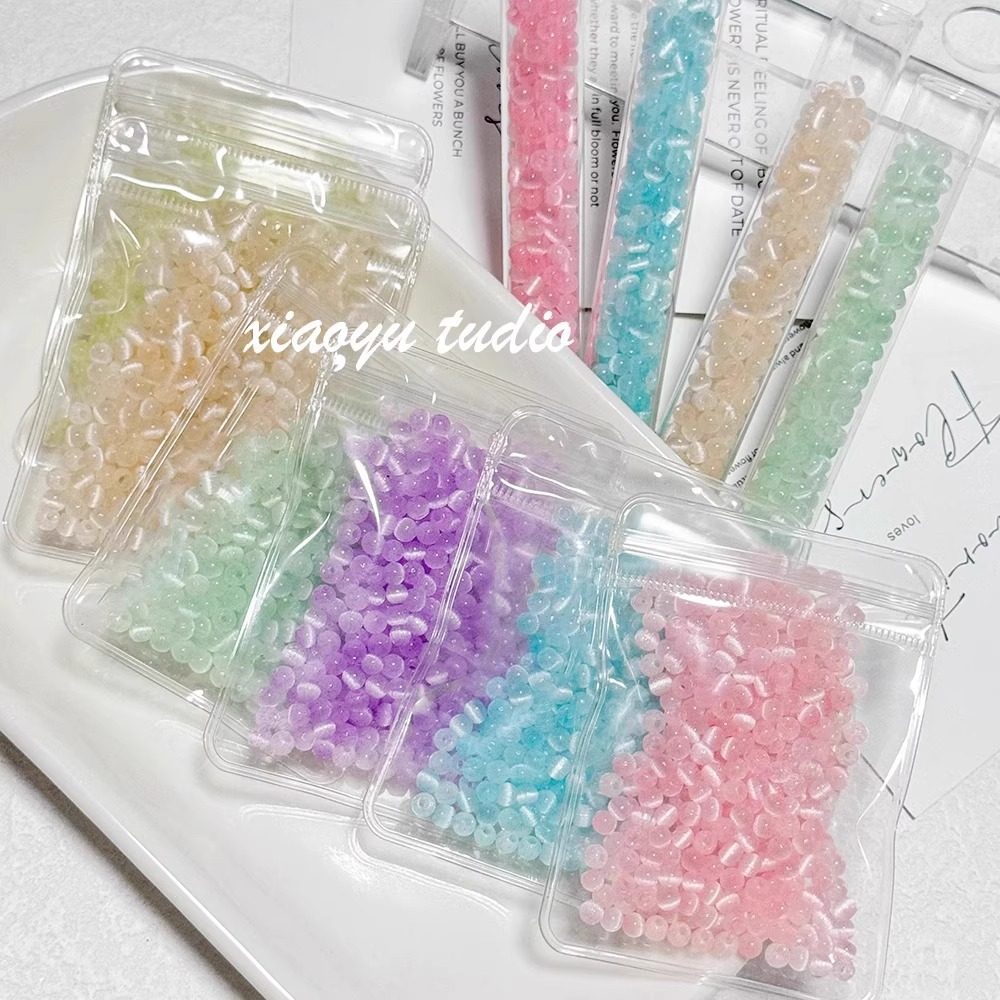 4mm猫眼石手链diy材料女孩手工串珠米珠散珠水晶小玩具儿童穿珠子,淘宝优惠券,粉丝福利购,淘宝优惠卷