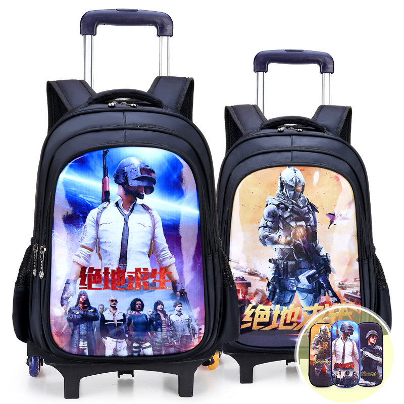 小学生手拉杆背两用女男孩六轮书包 迪恩伯瑞双肩背包