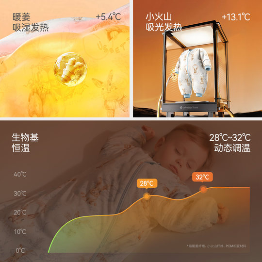 贝肽斯[肽暖]婴儿睡袋春秋冬季恒温宝宝分腿儿童防踢被四季通用款