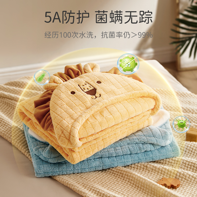 贝肽斯带帽斗篷新生吸水速干冬浴巾 贝肽斯浴巾
