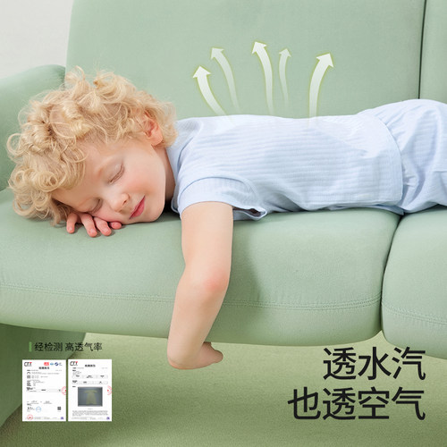 贝肽斯儿童睡衣2026新款女童春装男童短袖纯棉衣服宝宝家居服套装 - 图2