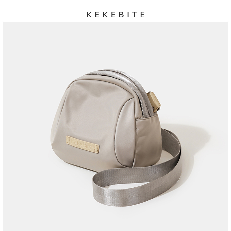 简约2022新款轻便女牛津布贝壳包 可可比特女士包袋