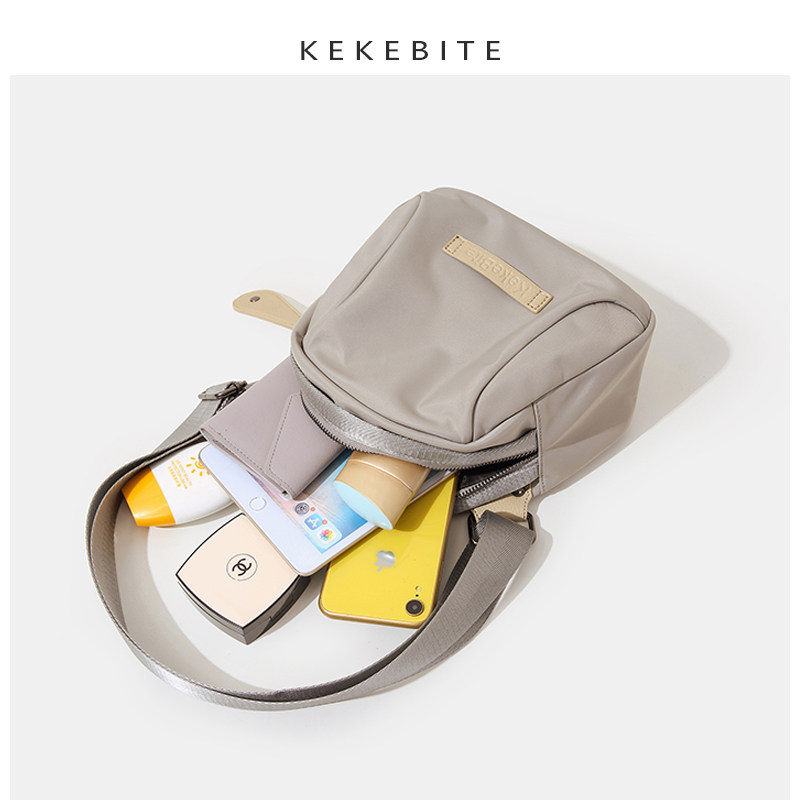 简约2022新款轻便女牛津布贝壳包 可可比特女士包袋