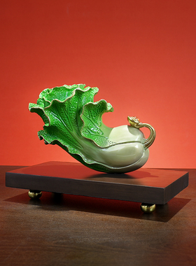 如意百财白菜摆件新中式客厅玄关