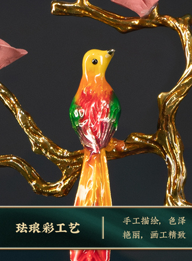 飞鸟集陶瓷新中式葫芦摆件