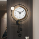 Living room wall clock 2025 new creative light luxury and high-end sense