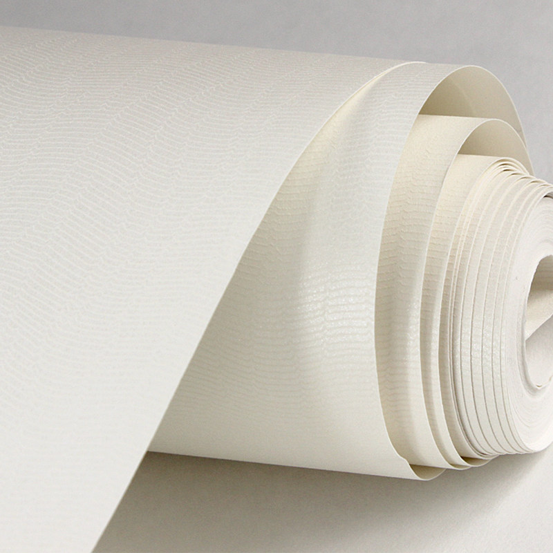 纯白色米白无纺布墙纸北欧ins风卧室客厅现代简约服装店女装壁纸 忆美时尚