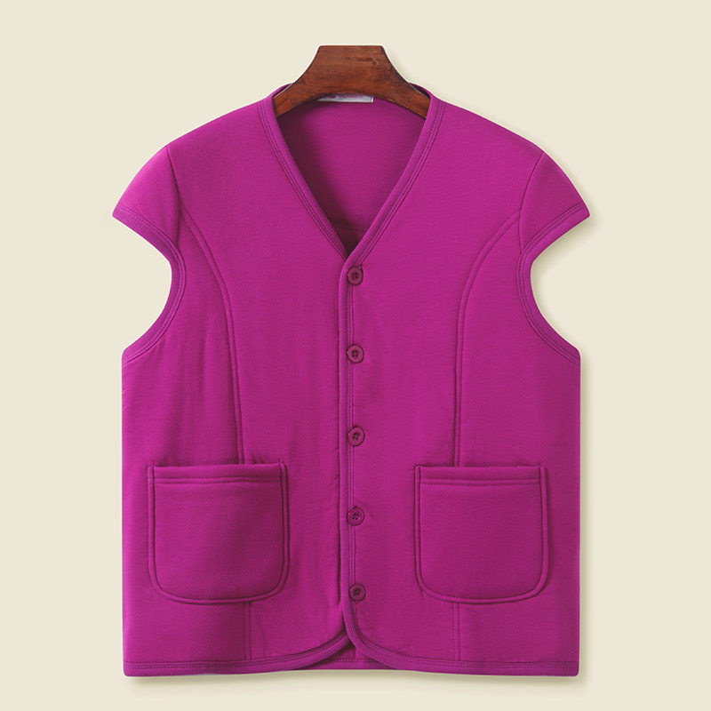 秋冬季纯棉坎肩全棉三层内衣马甲 芬汀保暖上装