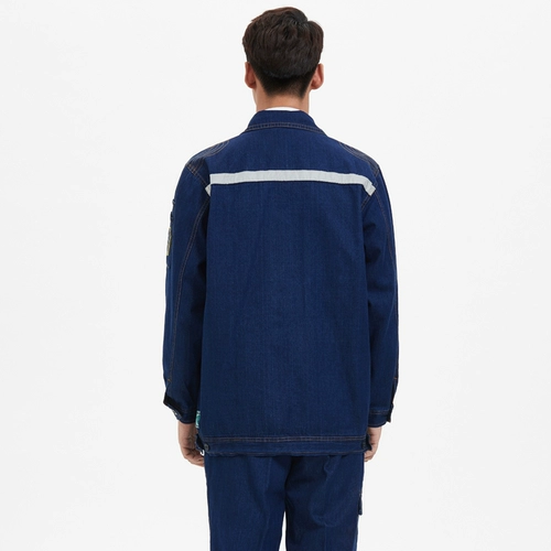 Мужской хлопковый джинсовый антистатический износостойкий электронный комбинезон, защита от ожогов