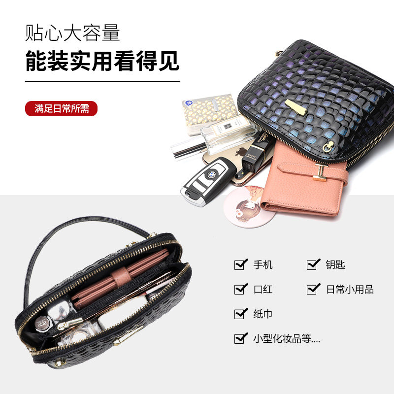 2020新款百搭真皮大容量夏季斜挎包 七黛蒂兰雅女士包袋