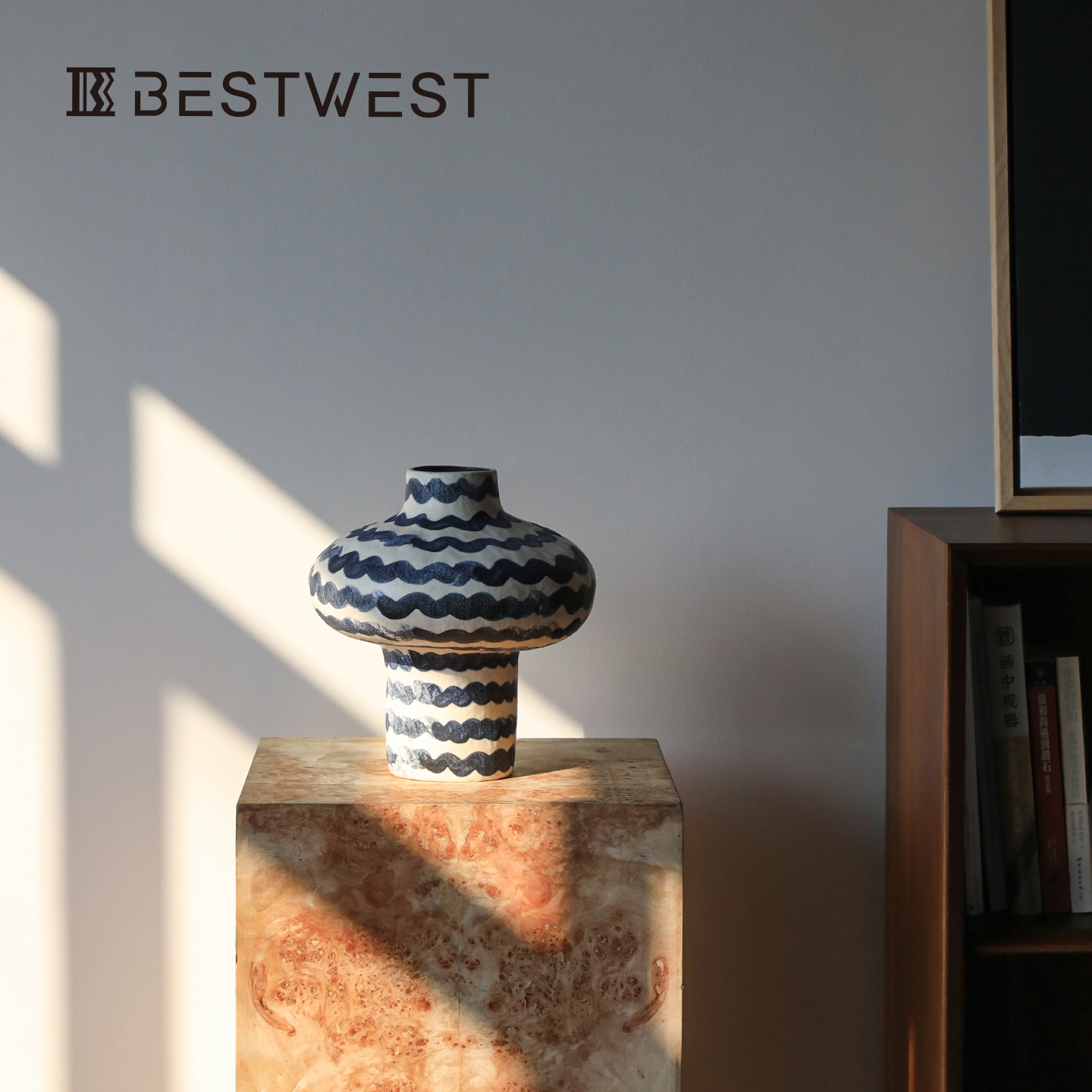 大丹陶瓷正品花瓶设计师艺术花器中式侘寂景德镇客厅插花装饰摆件 - 图2