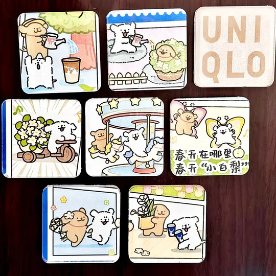 亚克力冰箱贴diy软磁铁材料包透明方砖ins风手工自制小方块正方形