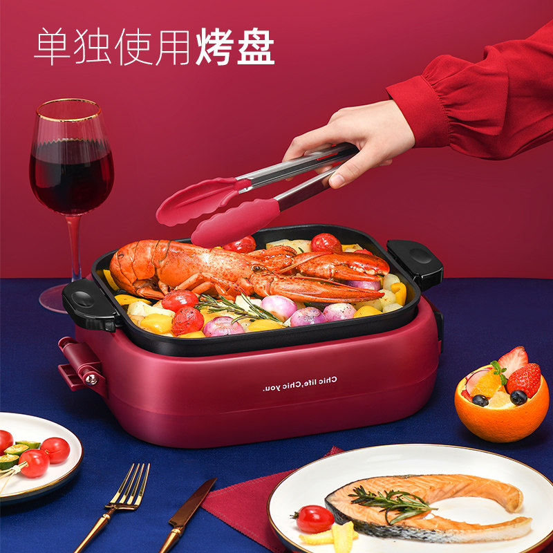奥然家用电烧烤炉烤盘多功能不粘锅 奥然烧烤炉
