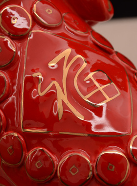 白色陶瓷新房开业乔迁大象摆件