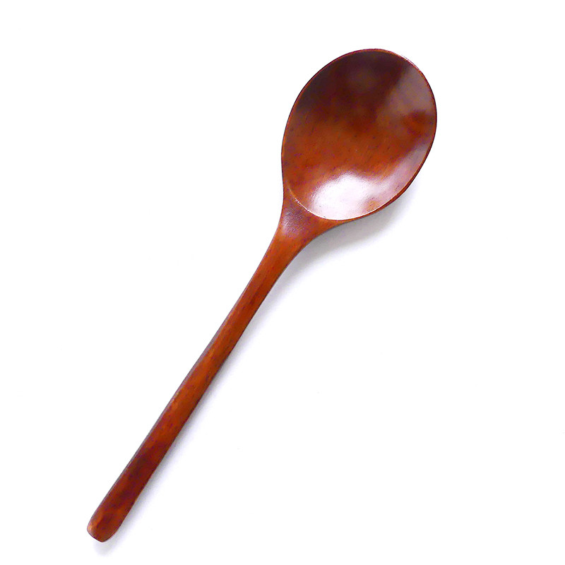 创意长柄大木勺木叉实木勺成人吃饭喝汤勺子便携木质餐具厂价直销 - 图3
