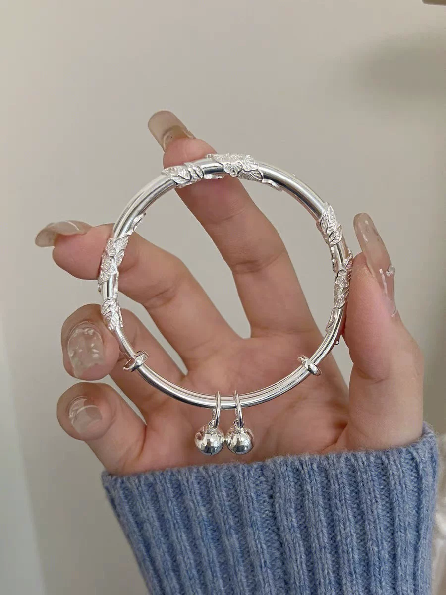 Серебряный браслет, женский браслет, аксессуар, стиль легкой роскоши, тонкое плетение