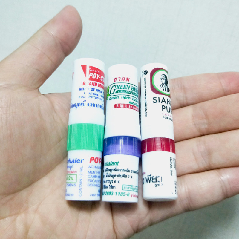 【3支装】泰国鼻通八仙筒上标油薄荷香筒提神清凉油学生加班熬夜_虎窝淘