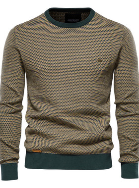 潮流时尚针织衫套头衫圆领