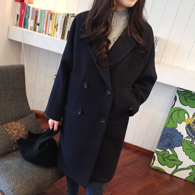 Woolen coat women's middle length Korean version 2023 new autumn and winter outfits forest, student hair woolen jacket women thick popularity