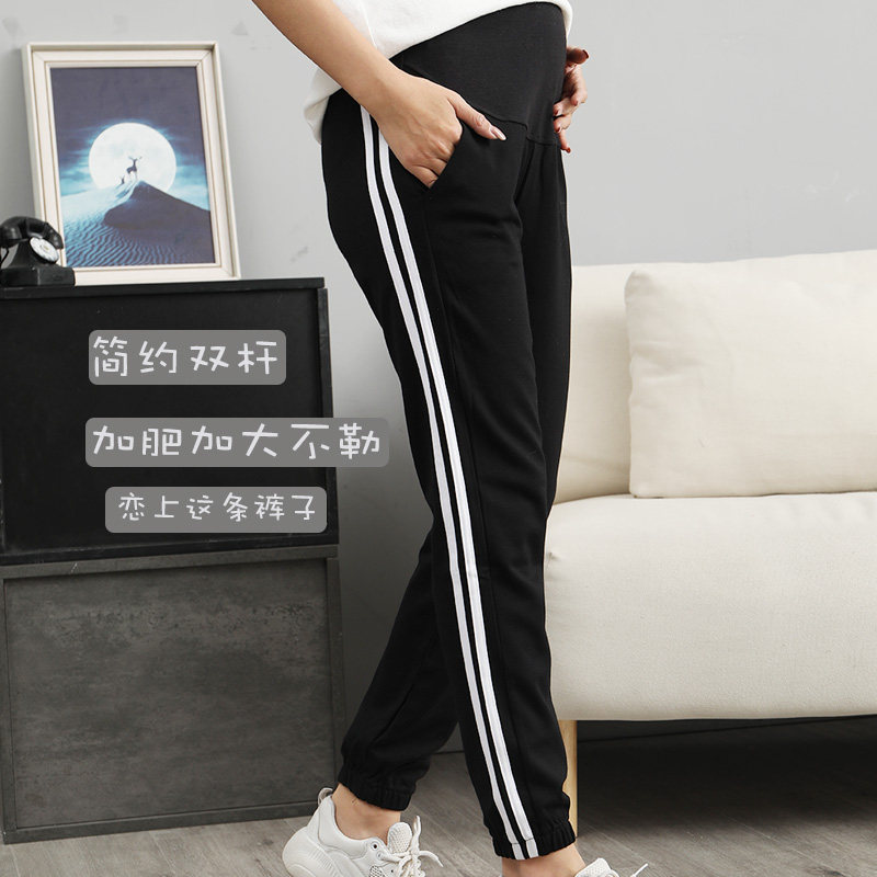 大码加肥孕妇加绒运动裤薄绒打底裤 恋酷桥孕妇打底裤