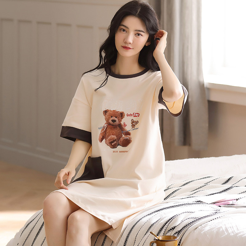 夏季纯棉短袖学生2022年新款睡裙 卡之恋服饰睡裙