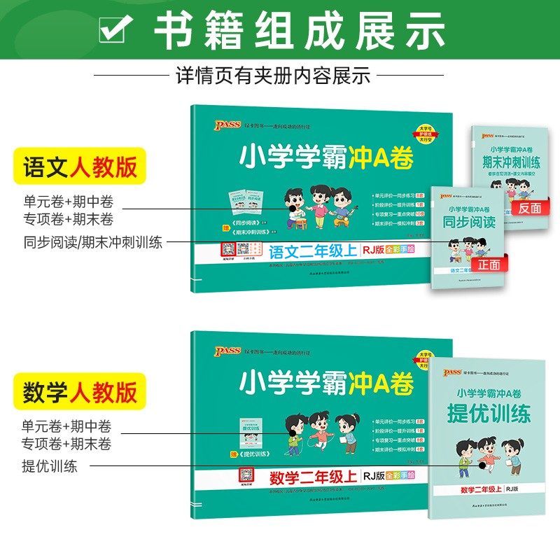 2024版pass绿卡图书小学学霸冲a卷人教版数学语文英语一二三四五六年级下册上册试卷测试卷全套单元测试卷同步训练练习册期末卷子 - 图3