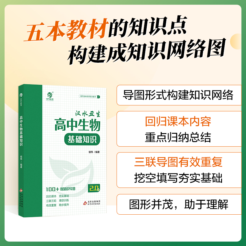 2024新版育甲高中生物基础知识汉水丑生侯伟高中生物基础知识手册大全生物一二轮复习辅导资料书全国通用生物必修选择性知识新教材 - 图1