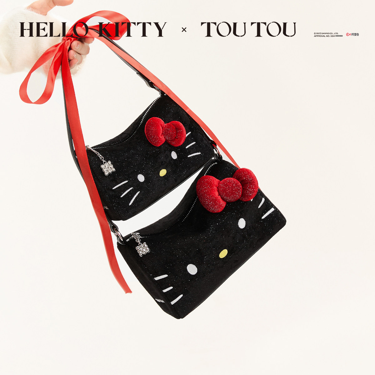 TOUTOUhellokitty凯蒂猫哈喽kt腋下包大容量链条单肩斜挎包礼物女,淘宝优惠券,粉丝福利购,淘宝优惠卷