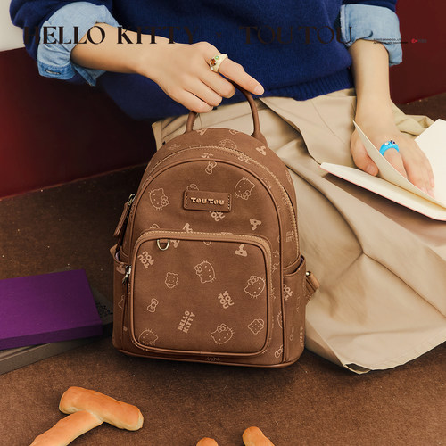 TOUTOUhellokitty凯蒂猫大容量双肩包哈喽kt通勤小背包可爱书包女 - 图2