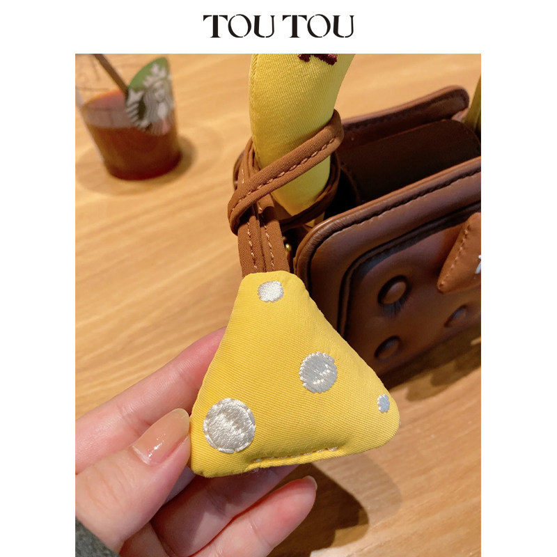 TOUTOU原创焦糖华夫包可爱甜甜圈手提小方包女休闲百搭单肩斜挎包,淘宝优惠券,粉丝福利购,淘宝优惠卷