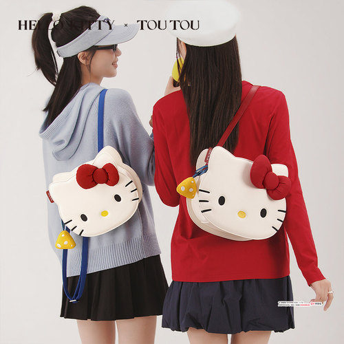 生日礼物TOUTOUhelkitty三丽鸥凯蒂猫双肩包可爱kt大容量背包包女 - 图2