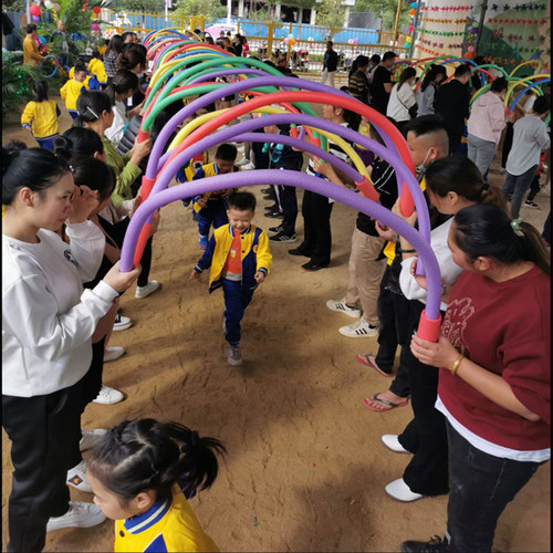 幼儿园体操海绵棒泡沫棒面条彩色软棒儿童玩具亲子游戏棒训练器材 - 图1