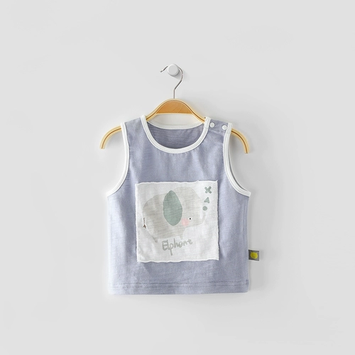 Детская хлопковая майка, тонкая летняя одежда, футболка без рукавов, в западном стиле